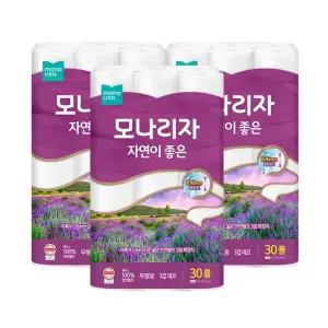 모나리자 자연이 좋은3겹 화장지 30m x 30롤 x 3
