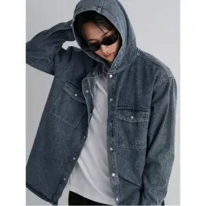 데님 후드 셔츠 블루 (455864LPBP)