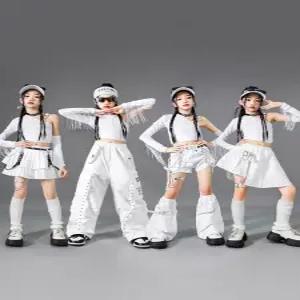 여아 재즈댄스 공연복 스트리트 댄스 의상 어린이 무대의상 세트