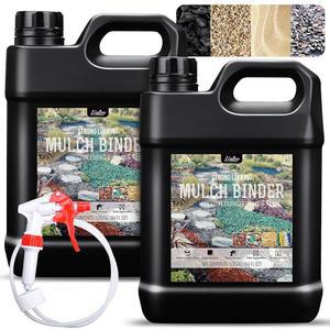 [미국배송] 멀치 글루 - 조경 정원용 어플리케이터가 있는 1갤런/128온스 접착 자갈 바인더 무독성으로 완두콩 자갈 바위 돌 나무껍질에 조경 잠금 안정제 사용 준비 완료