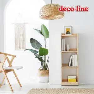 데코라인 코넬 웰 자유자재 400 3단 원목 책장 DDR087C (착불)