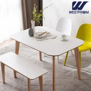 웨스트프롬 에스메랄다 원목 테이블 라운드형 1400+의자2,벤치1