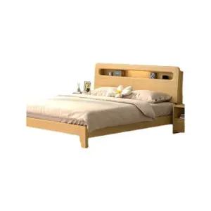 원목 더블 침대프레임 원룸 베드 홈데코 기숙사 평상형 가구 호텔형 일반형 led 침대틀