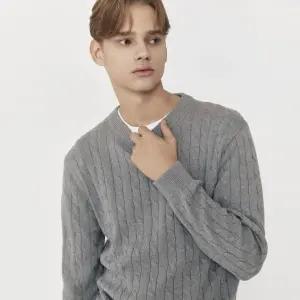 [AK플라자] [지오다노] 남자 니트 가을 꽈배기 니트 케이블 스웨터 591105