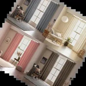 아일렛형 긴창 암막커튼 2장 거실형 3중직 고밀도