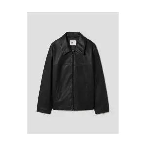 {매장정품}에잇세컨즈 8SECONDS 스탠카라 빈티지워싱 페이크레더 자켓 재킷 애쉬164X3ZGY14203973