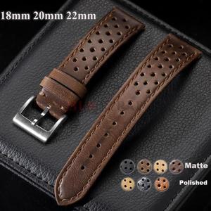 18mm 20mm 빈티지 송아지 가죽 스트랩 유니버설 소 시계 밴드 남성 여성을위한 통기성 시계줄 스포츠 손목