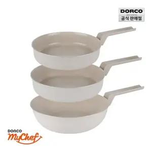 마린 베이지 IH 인덕션 세라믹 프라이팬3종 세트[팬24+팬26+궁중26]