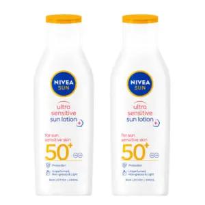 니베아 바디 선크림 선로션 센서티브 스킨 200ml X2개 BNS