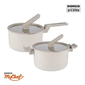 마린 베이지 IH 인덕션 세라믹 냄비2종세트 [편수20+양수24]