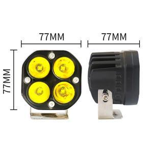 2025 신형 80W 앰버 LED 라이트 바 2개 방수 12-24V 오프로드 4x4 트럭 SUV ATV 오토바이용 안개등 스포트