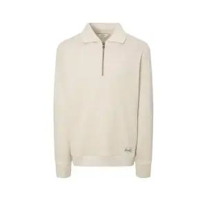 헤지스 [25FW] 남성 니트라이크 카라형 하프집업 맨투맨티셔츠 HZTS5D602IV