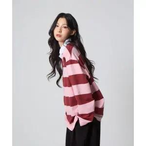 국내브랜드 UNKNOWN PLANET 스트라이프 럭비 카라 셔츠 핑크 UP-724 636739