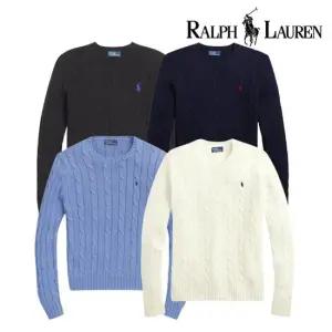 폴로 랄프로렌 여자 꽈배기 라운드니트