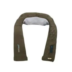 휴플러스 무선 듀얼태핑 목 어깨 안마기 카키 부모님