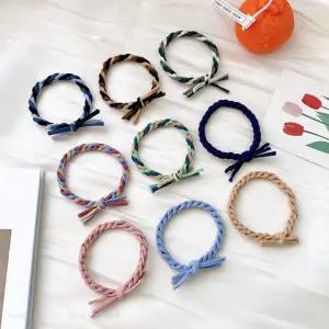 트위스트 꽈베기 팔찌 머리끈 (1P 단위 판매) 트위스트 꽈배기 리본 머리