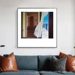 화장실 액자 방수 사진 방습 시원한 꾸미기 바다 욕실