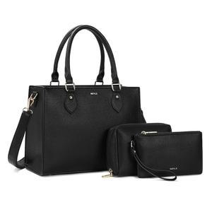 Keyli 여성 토트백 세트 3PCS 구성, 크로스바디 겸용, 방수 레더, 데일리 출근용 핸드백