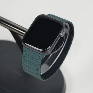 Apple Watch 밴드 용 마그네틱 스트랩 45mm 38 실리콘 팔찌 시리즈 8 7 6 Se 9 10 Ultra 2