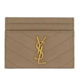 골드 로고 모노그램 플랫 렉탱귤러 카드 지갑 423291 BOW012721