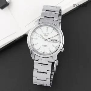 세이코5 SNKL75K1 오토매틱 데이데이트 아날로그 클래식 남자 메탈 시계 c