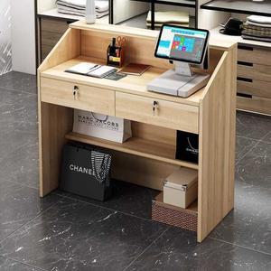 안내 카운터 데스크 인포 소형 우드 테이블 계산대 캐셔 식당 카페