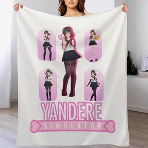 얀데레 시뮬레이터-얀데레 심-얀데레 시뮬레이터 얀데레 시뮬레이터 담요 여행용 고급 담요 소파 위에 깔리