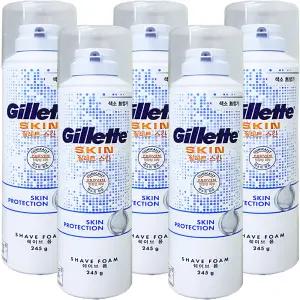 질레트 스킨텍 쉐이빙폼 245ml 5개