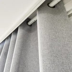 [거실형] 99.99%차단 암막커튼 + 초강력 커튼압축봉 세트