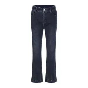 [막스까르띠지오] 피치 기모안감 밑단 포인트 부츠컷 데님 팬츠_P408246320