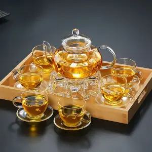 내열 유리 다도세트 다기 찻잔 투명 내열유리 다기세트