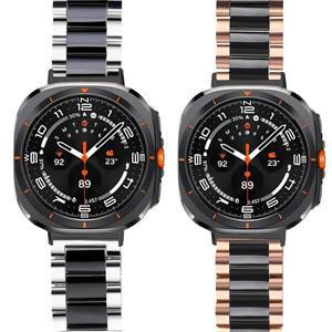 삼성 갤럭시 워치 8 울트라 47mm용 세라믹+메탈 스트랩, 삼성 갤럭시 워치 8 40mm 44mm 클래식 46mm용 팔찌