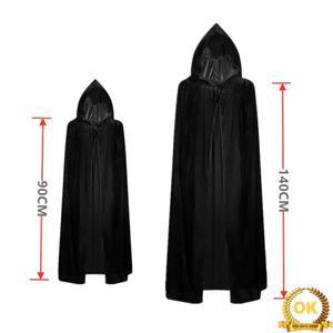 어린이용 무서운 할로윈 의상 빨간 눈 사신 로브 후드 및 낫 포함