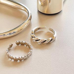 랑데시아 반지 실버 925 은 반꼬임 실버 오픈반지