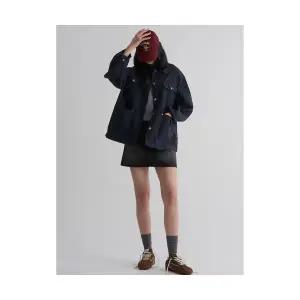 에잇세컨즈 8SECONDS 가먼트다잉 레더칼라 워크자켓 재킷 네이비 355939LY2R 212998