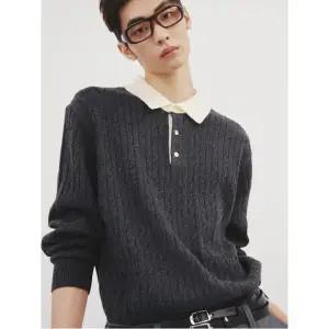 케이블 폴로 니트 - 애쉬 (215X51AY34)