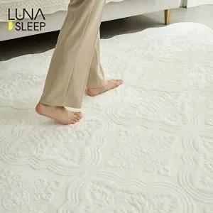 [루나앤슬립][대형]장모 극세사 목화솜 자수 퀼팅 카페트