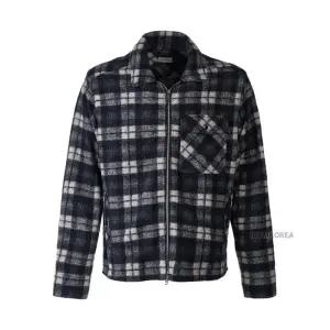 [라벨루쏘]  FW25 남성 체크 오버셔츠 자켓 2F00019 89B55 F90