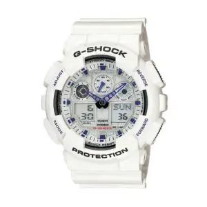 지샥 GA-100A-7A 빅페이스 화이트 범블비 아나디지 남성 우레탄 시계