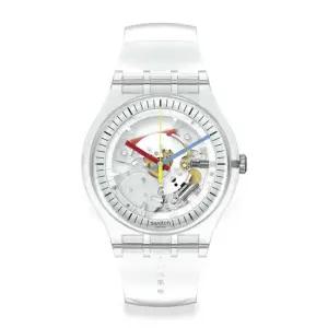 스와치 SO29K100 CLEARLY NEW GENT 남성 우레탄 시계