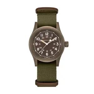 해밀턴 H69449961 카키 필드 메카니컬 남성 나토시계