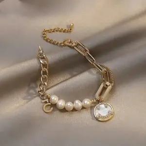 스마일 2가지 담수진주 코인 체인 팔찌 연장고리 박스