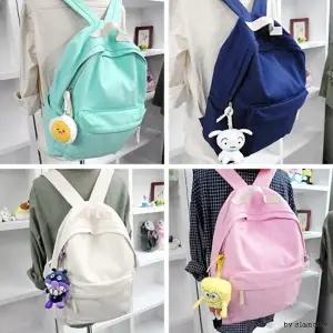 무지백팩 캔버스백팩 5가지색상 책가방 학생백팩