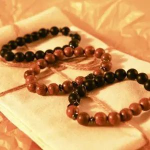 블랙 우드 성당 묵주 카톨릭 카톨릭 십자가 팔찌