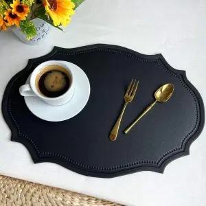 깔개 패드 셋팅 블랙 클래식 방수 티 식탁