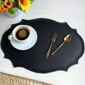 패드 베이직 깔개 블랙 셋팅 방수 티 식탁