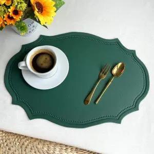 깔개 패드 셋팅 그린 클래식 방수 티 식탁