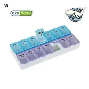 주간 정리용 약통 2칸 색상별 알약 정리함