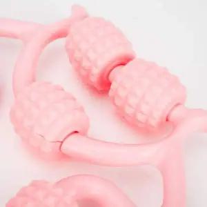 [셀러에이드]종아리 롤러 마사지기 핑크 목마사지기 종아리마사지