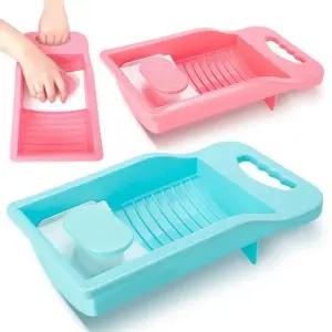 손잡이 미니 빨래판 손빨래 애벌 양말 속옷 행주 아기옷 (WFK8KAP)